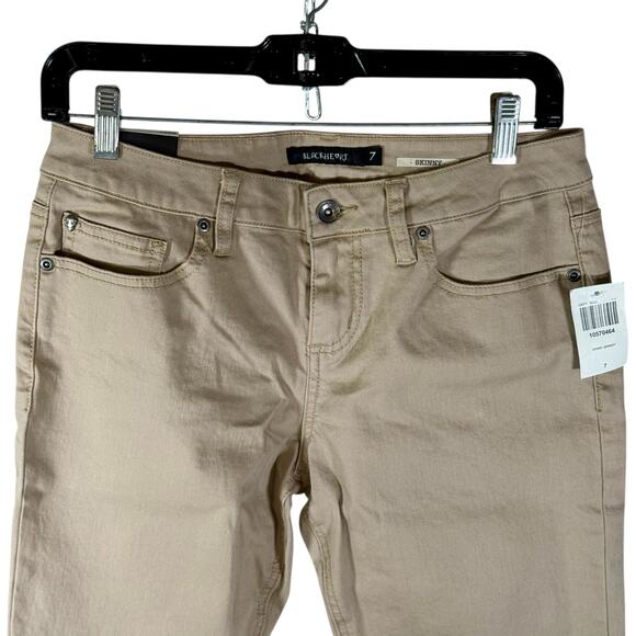 Blackheart Hot Topic NWT Women's Junior 7 Khaki Colored Skinny Jeans Stretch - Picture 4 of 11
